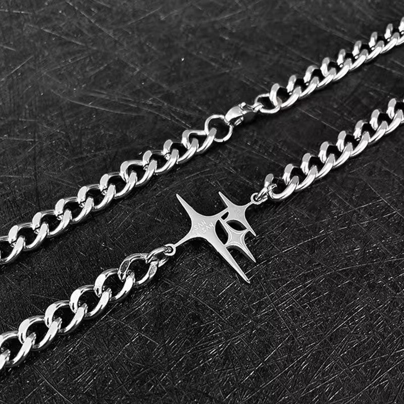 Planderful Jewelry Star Necklace In Titanium Steel Chain Premium Clavicle Pendant For Everyday Glamour