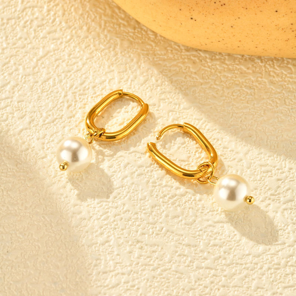 Stainless Steel Pearl Vintage Earrings
