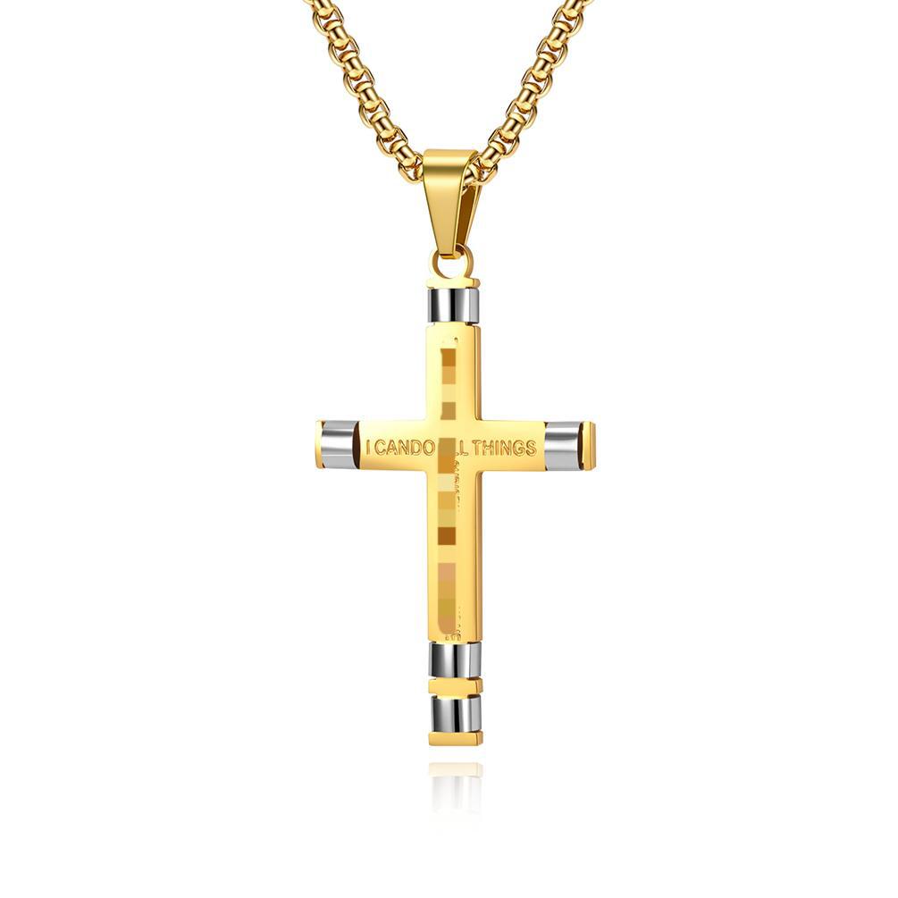 Inspirational Cross Pendant Necklace — Three Finishes