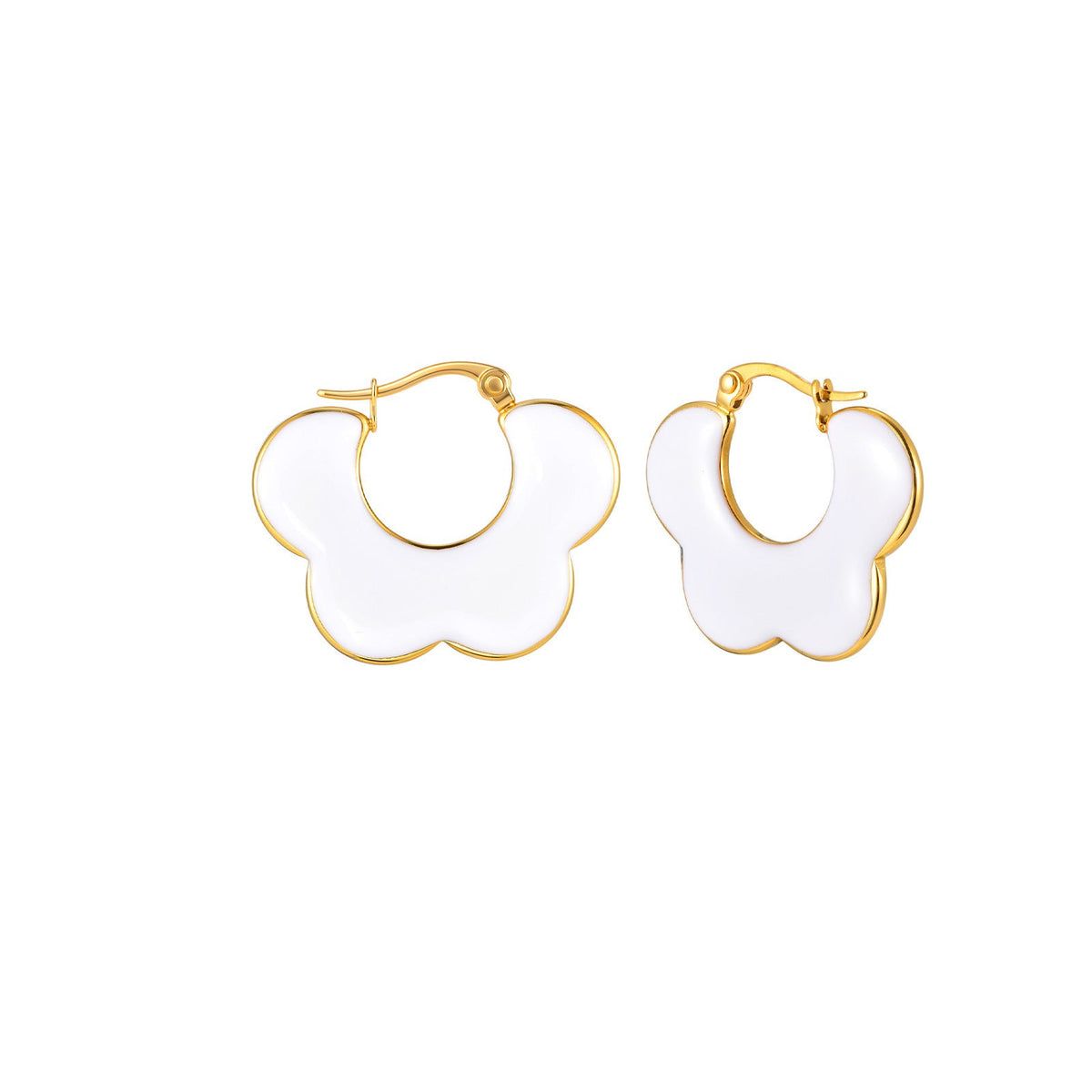 Stainless Steel Floral Earrings
