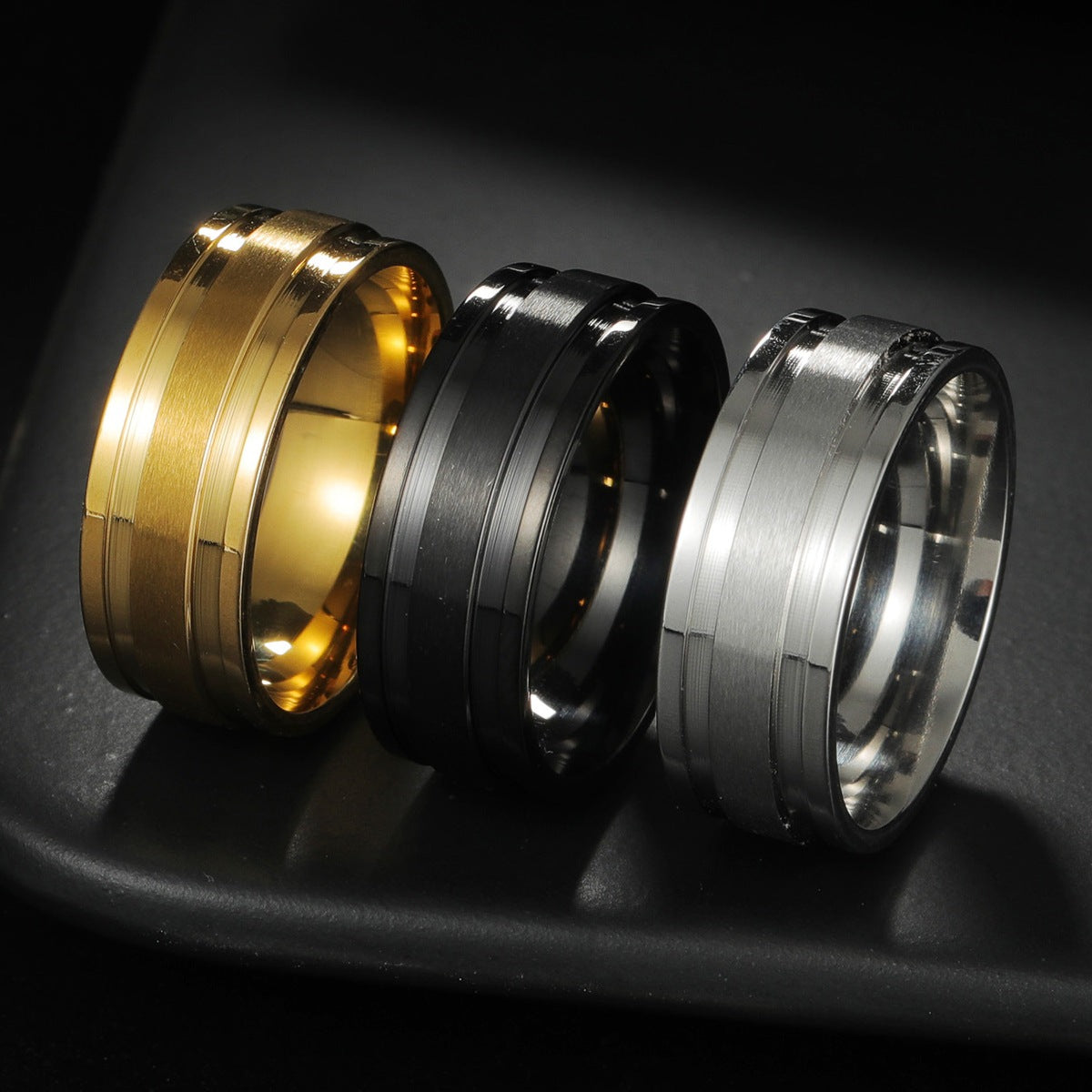 Planderful Titanium Steel Ring For Men Unisex Simple Design Durable Everyday Wear Protection Statement