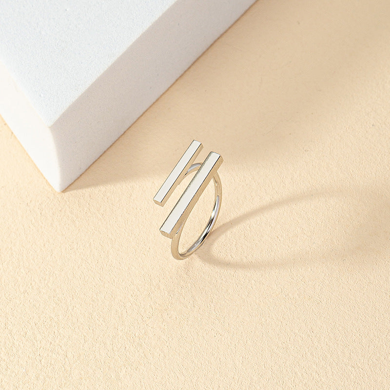 Vienna Verve Geometric Chic Ring - Unique High-End Fashion Accessory