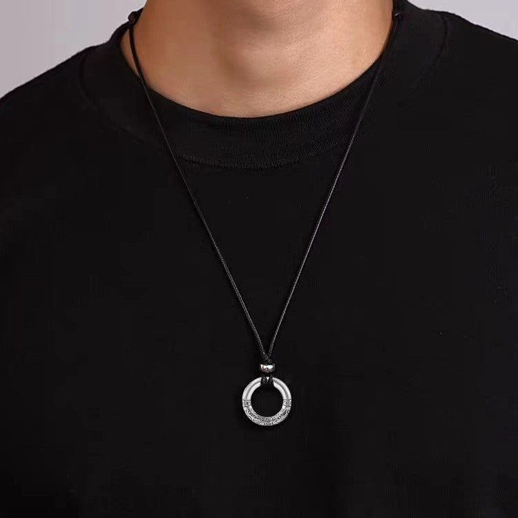 Planderful Jewelry Steel Retro Pendant Necklace