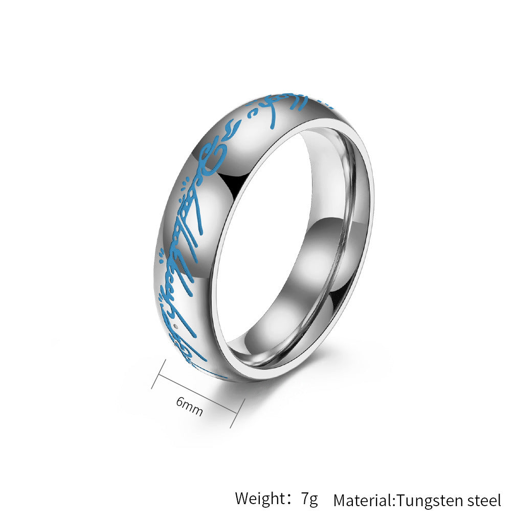 Steel Ring – Statement Unisex Everyday Genie Luminous Ring From Planderful Collection