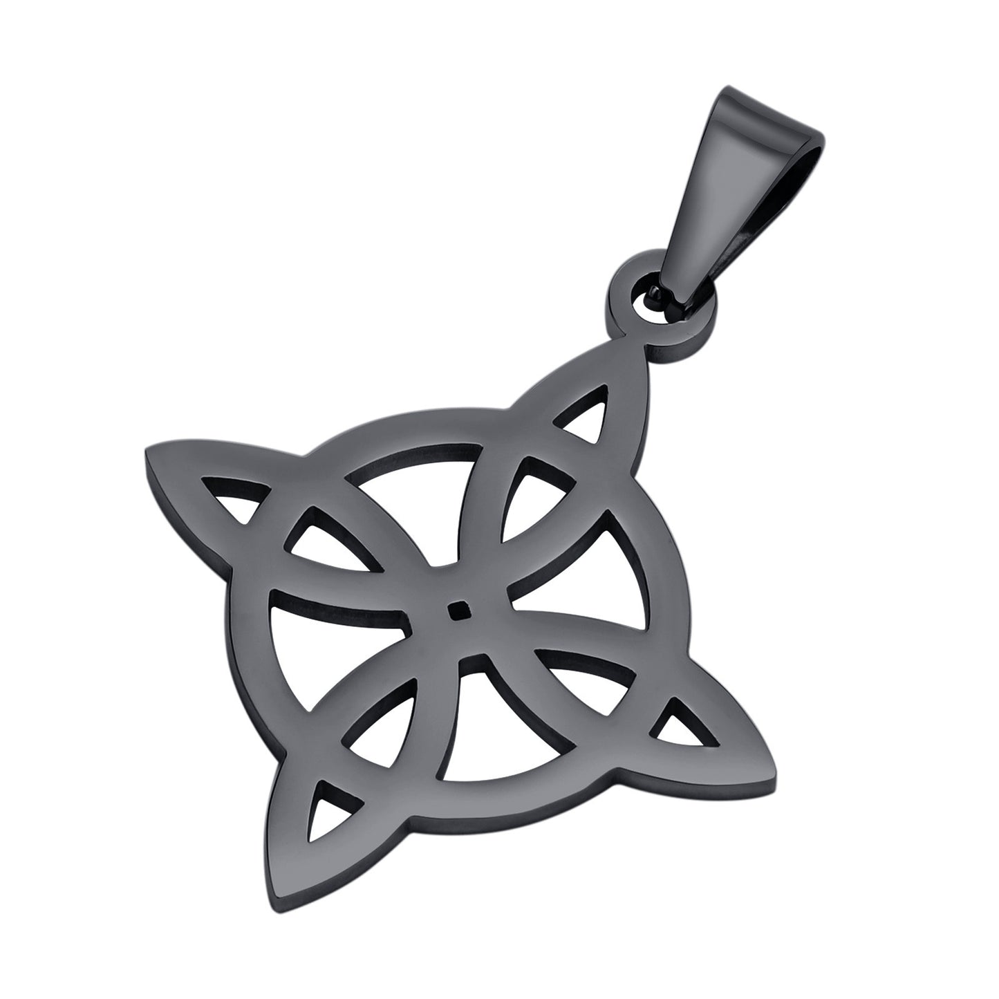 Stainless Steel Celtic Knot Pendant Black Men for Men