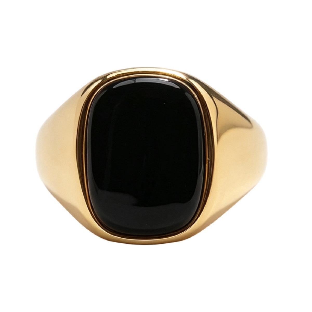 Retro Gemstone Titanium Steel Ring