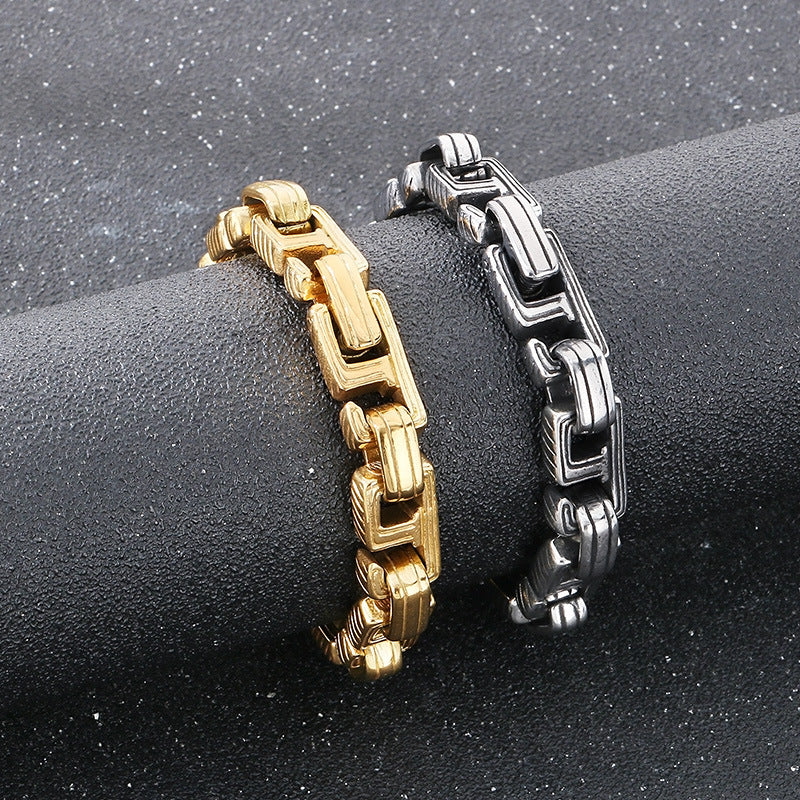 Planderful Custom Openback Chain Titanium Men Bracelet
