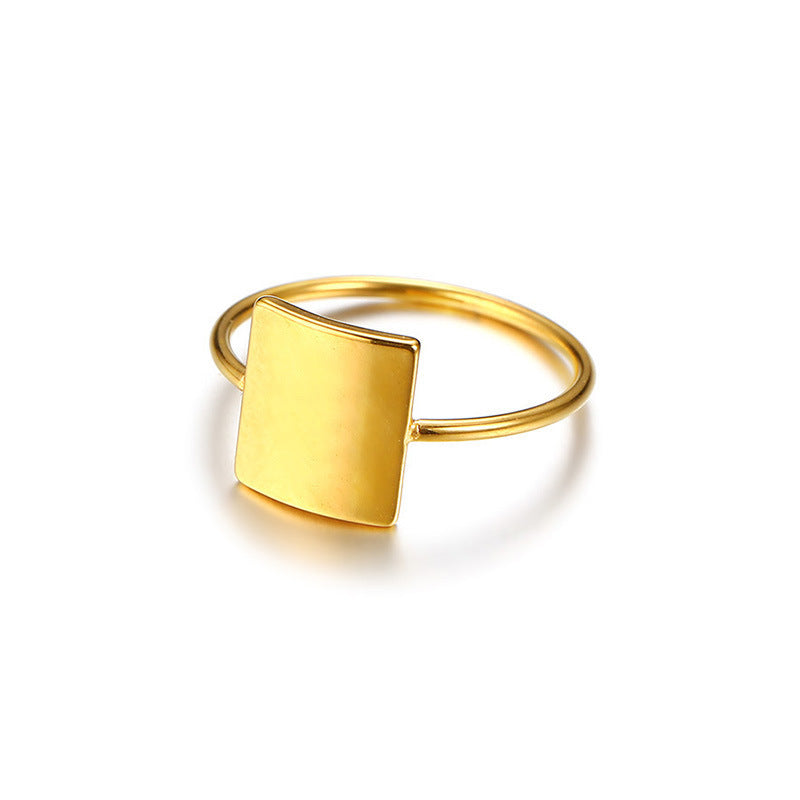 Geometric Stainless Steel Ring Unisex
