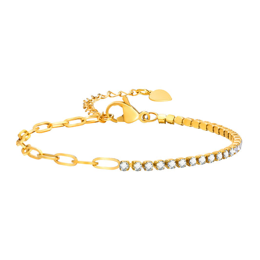Stainless Steel Ladies Titanium Steel Fashion Bracelet Gold