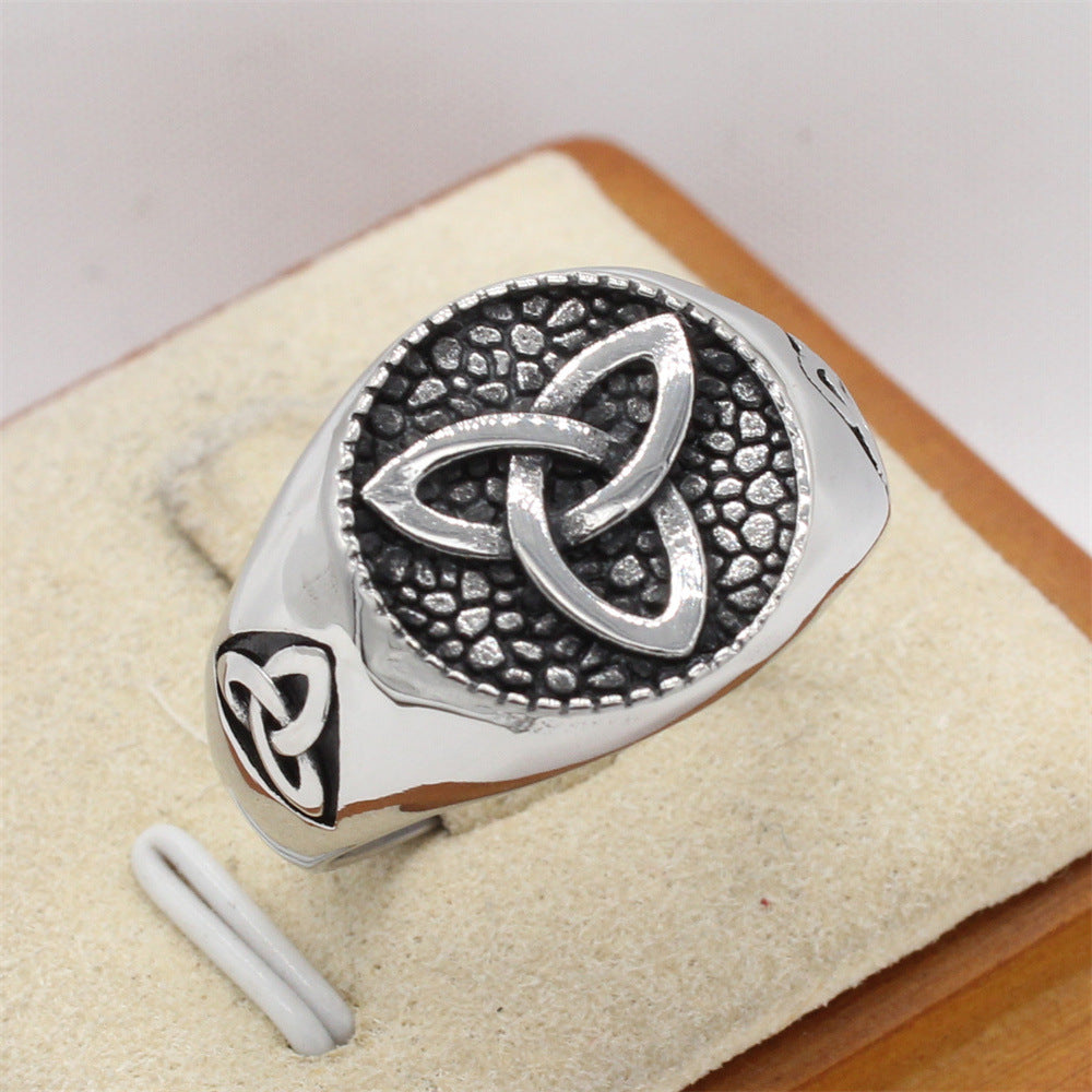 Planderful Viking Titanium Ring For Men And Women Unisex Retro Style Durable Protection Statement