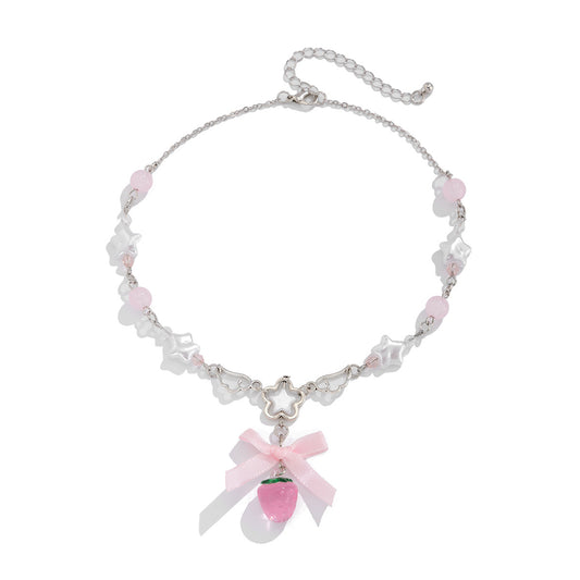 Strawberry Pearl Tassel Necklace Collection