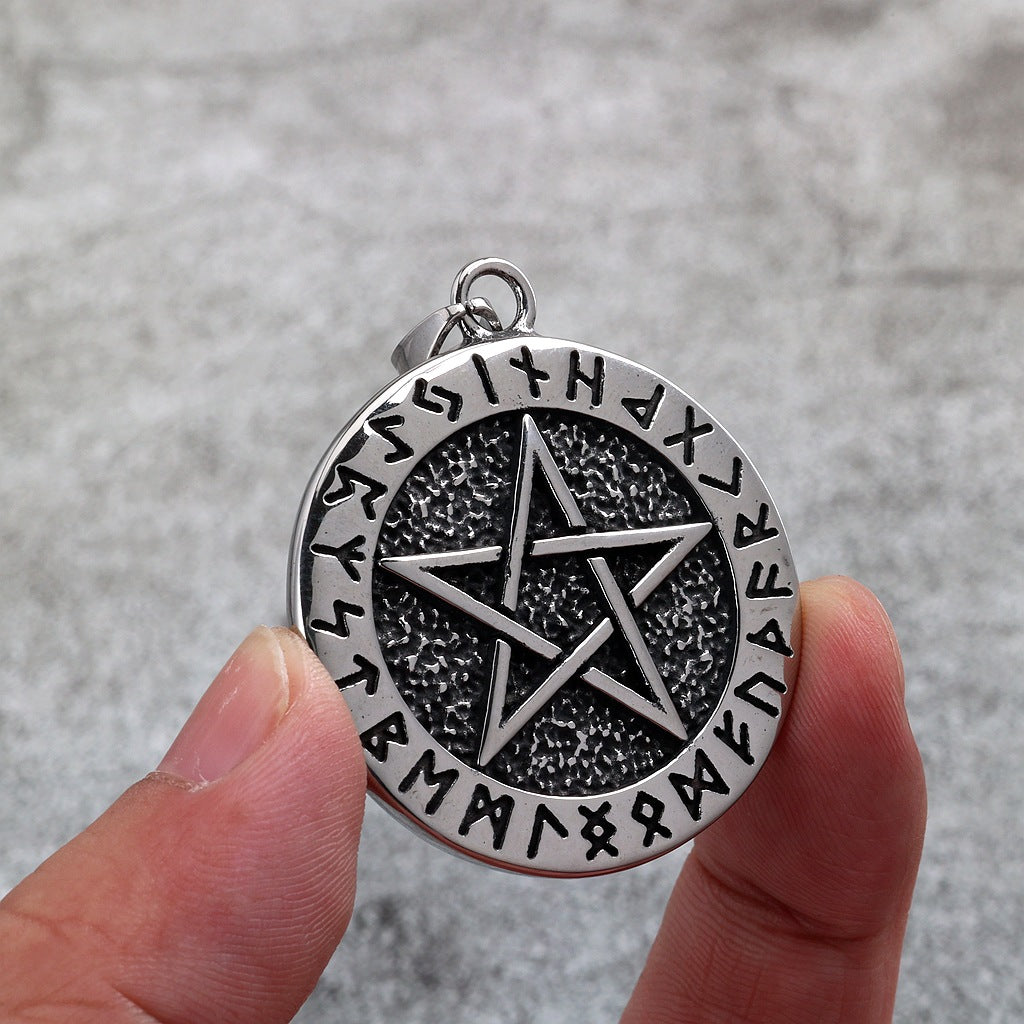 Vintage Viking Stainless Steel Men's Pendant Necklace