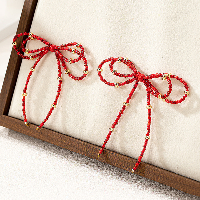 Planderful Vienna Verve Earrings – Elegant Glass Beaded Tassel Design