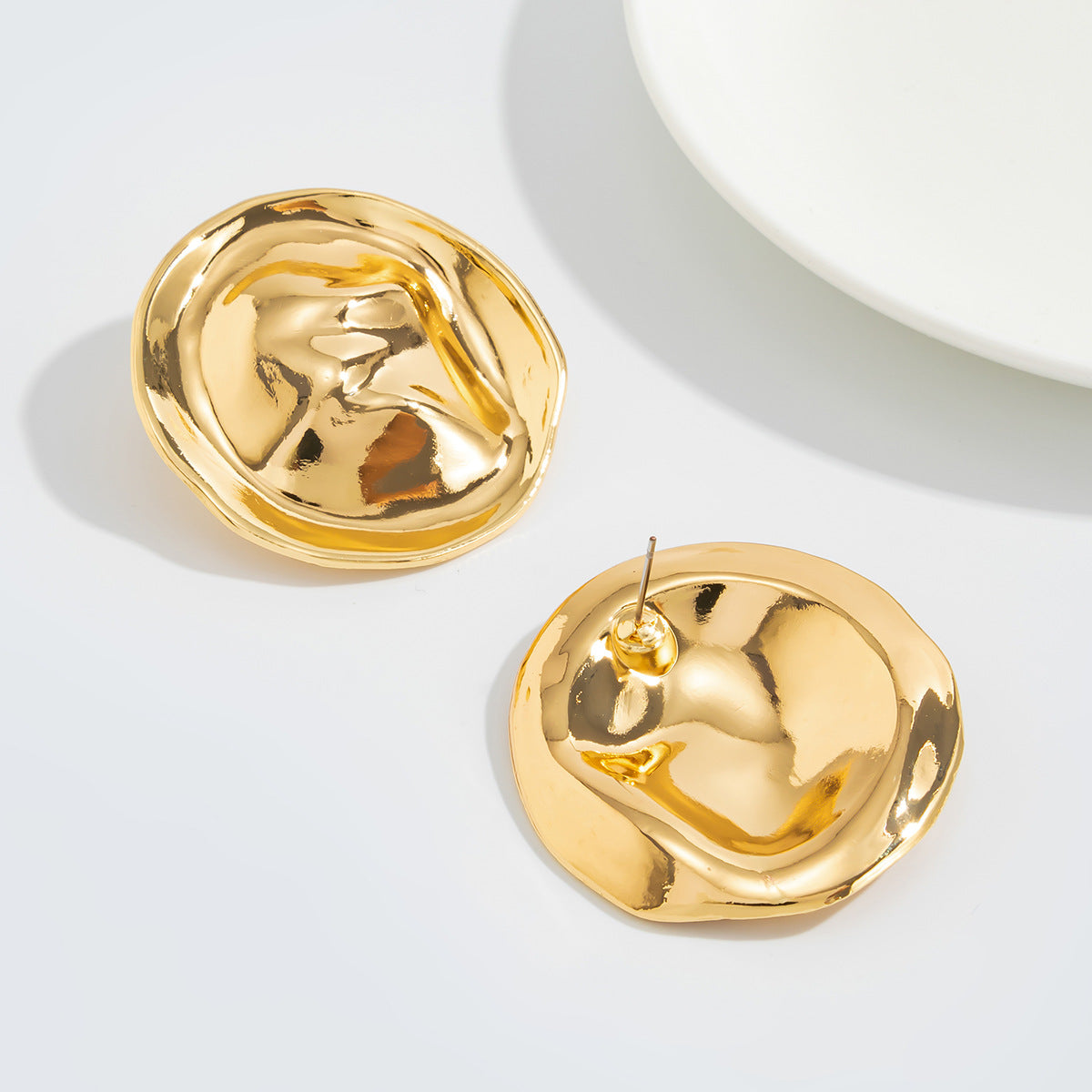 Exaggerated Geometric Metal Stud Earrings For Women By Planderful Vienna Verve Statement Jewelry