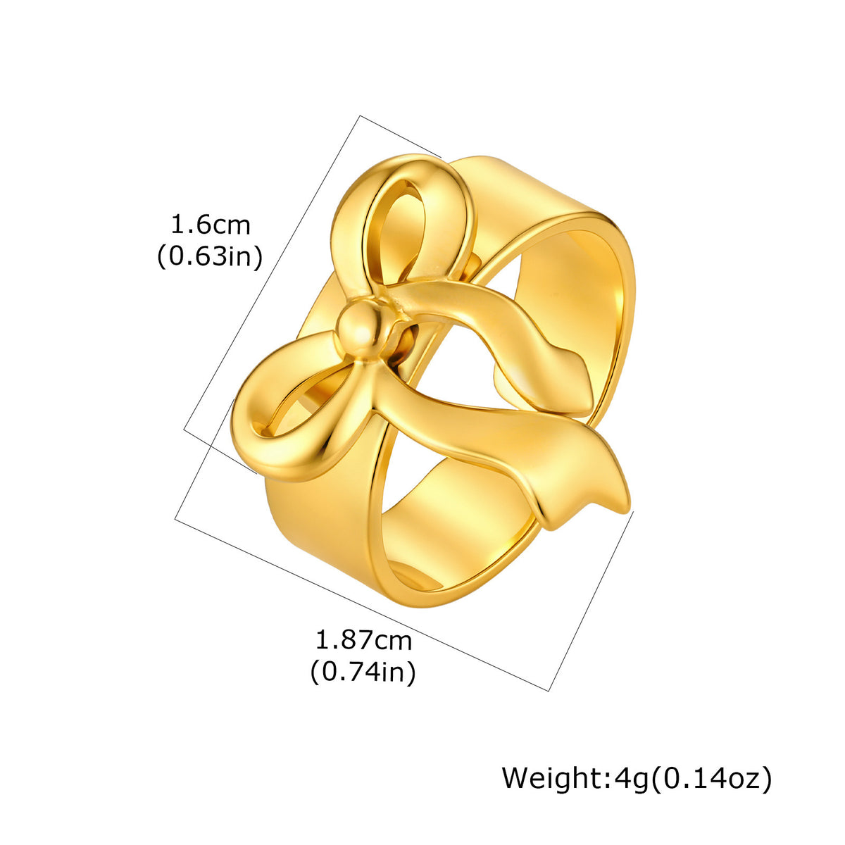 Stainless Steel Open Adjustable Design Sweet Dress Up Ring