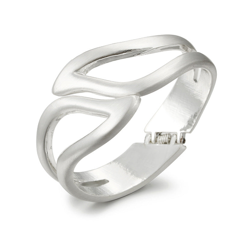 Golden Greek Inspired Bracelet with Unique Zinc Alloy Clasp - Trendy Fashion Statement Piece