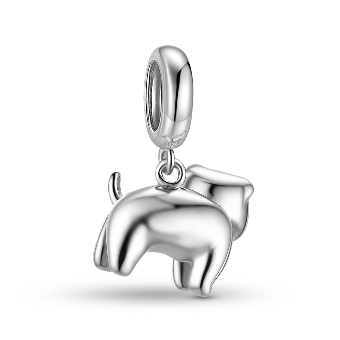 Planderful Jewelry Sterling Silver Pug Pendant Necklace Oxidized Cute Pet Charm Accessory