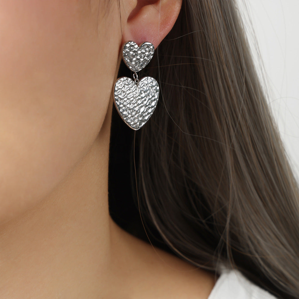 Korean Style Titanium Steel Gold-Plated Love Star Earrings - Everyday Genie Collection