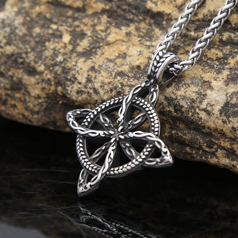 Trendy Men's Titanium Steel Celtic Eternal Knot Pendant