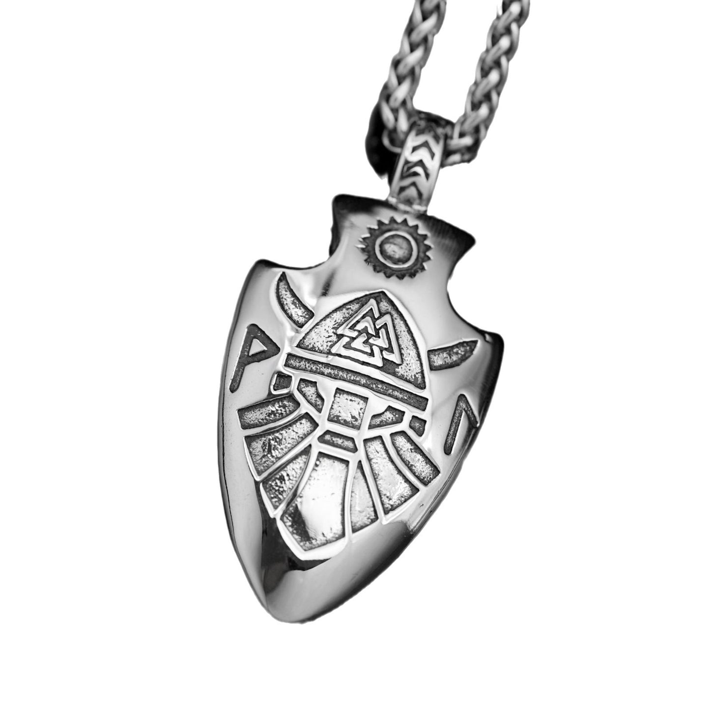 Steel Necklace – Vintage Viking Odin Arrow