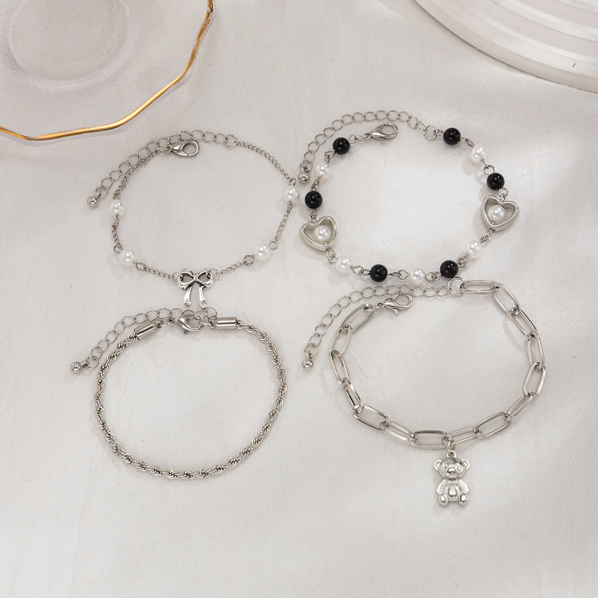 Planderful Vienna Verve Bracelet Set – Unique Niche Design with Star and Heart Accents