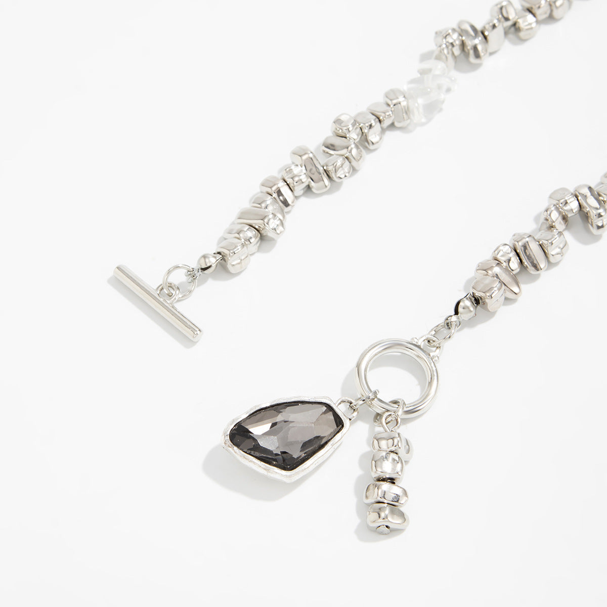 Irregular Crushed-Ice Bead Necklace Collection