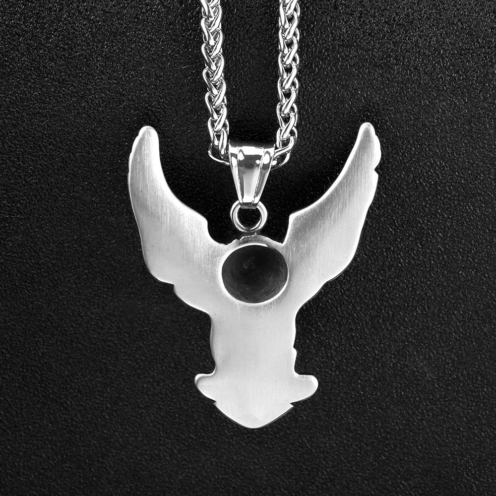 European And American Retro Men's Jewelry Eagle Pendant Necklace