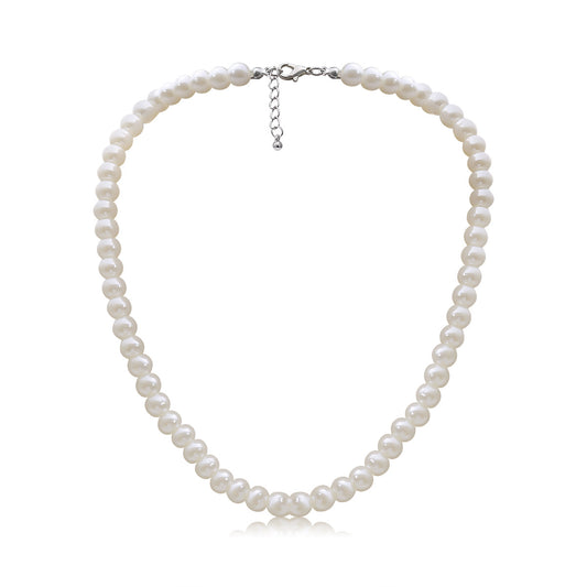 Planderful Vienna Verve Collarbone Necklace Imitation Pearl Beaded DIY Statement Jewelry For Women