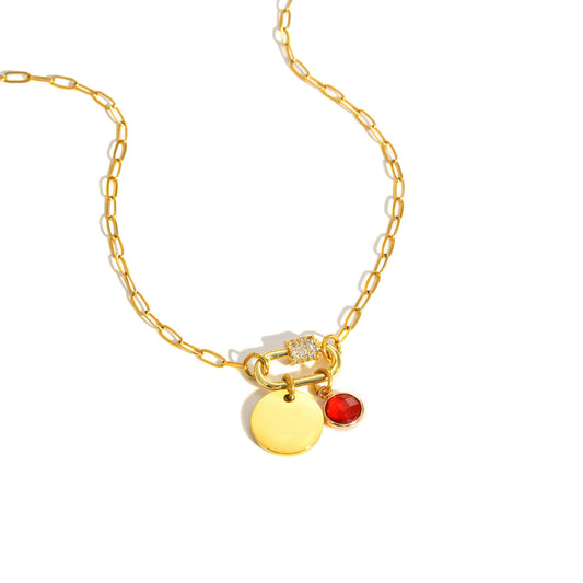 Small Square Chain Blank Stainless Steel Necklace for Women