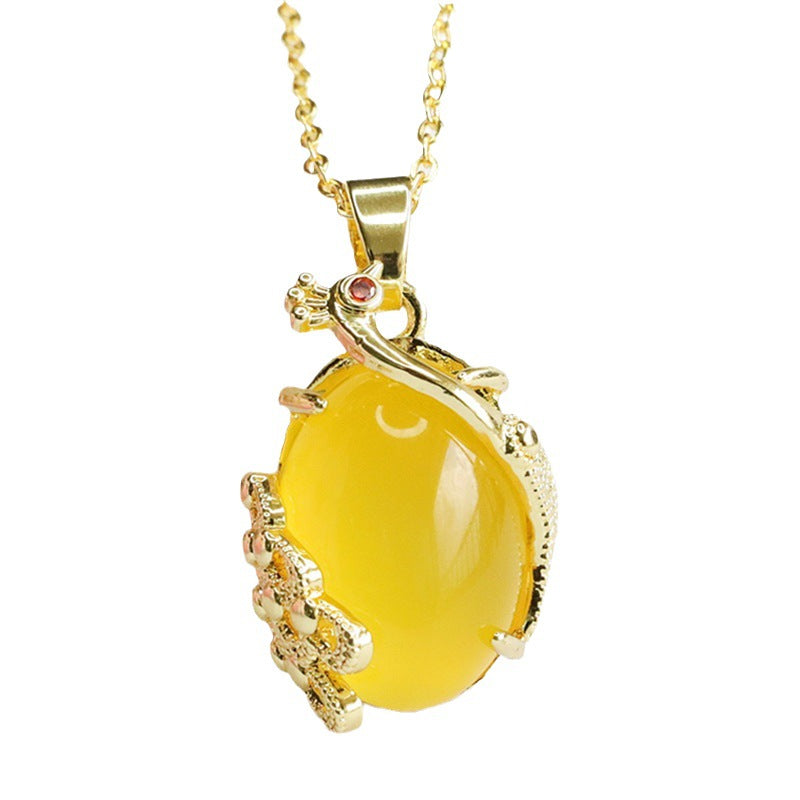 Chalcedony Phoenix Pendant — No Chain