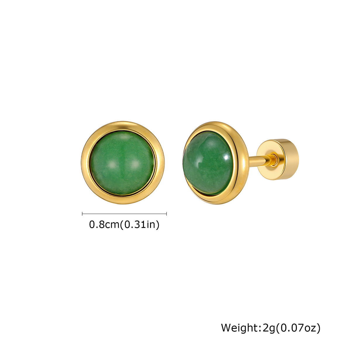 Stainless Steel Tiger's Eye Cat Earrings