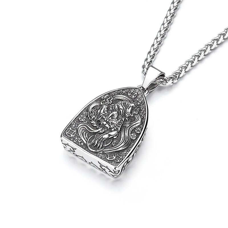 Titanium Steel Necklace – Elegant Buddha Pendant