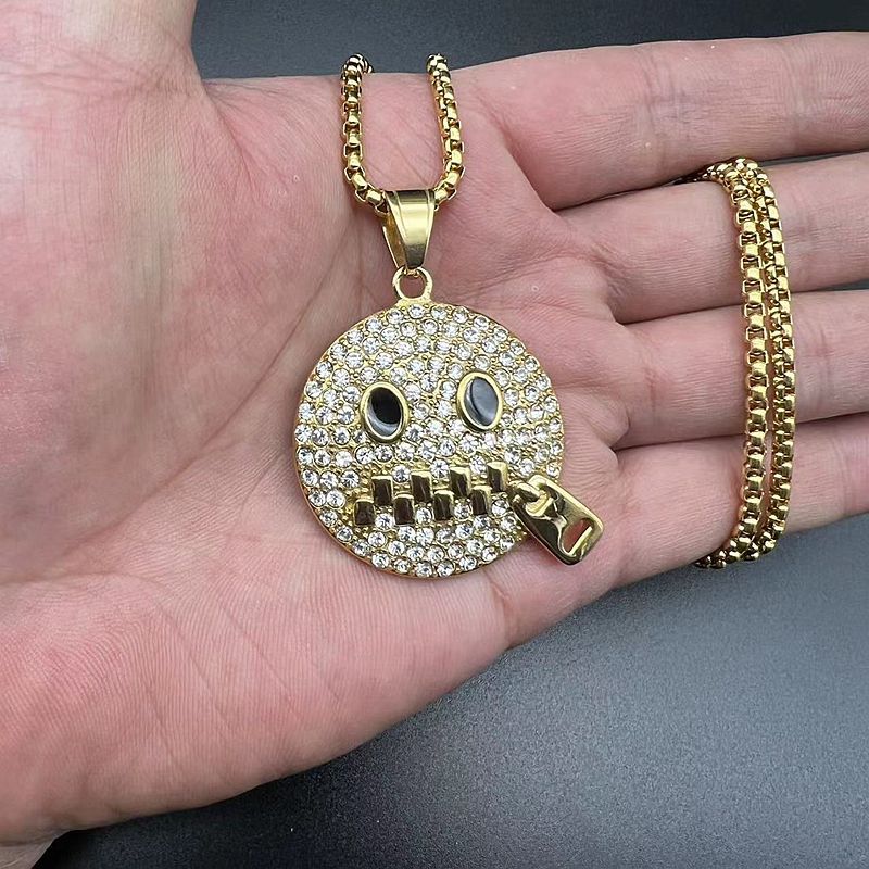 Rhinestone Necklace – Statement Hip Hop Pendant