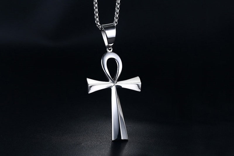 Jewelry Cross Pendant 64MM Stainless Steel Anka Gold for Men