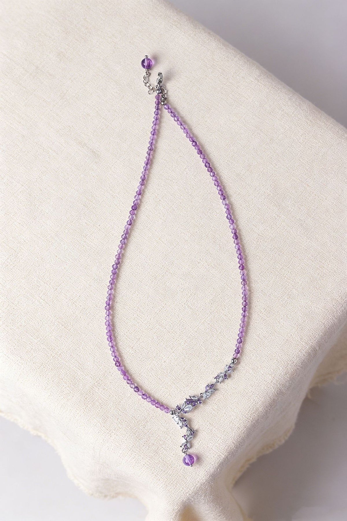 Amethyst Crystal Butterfly Necklace