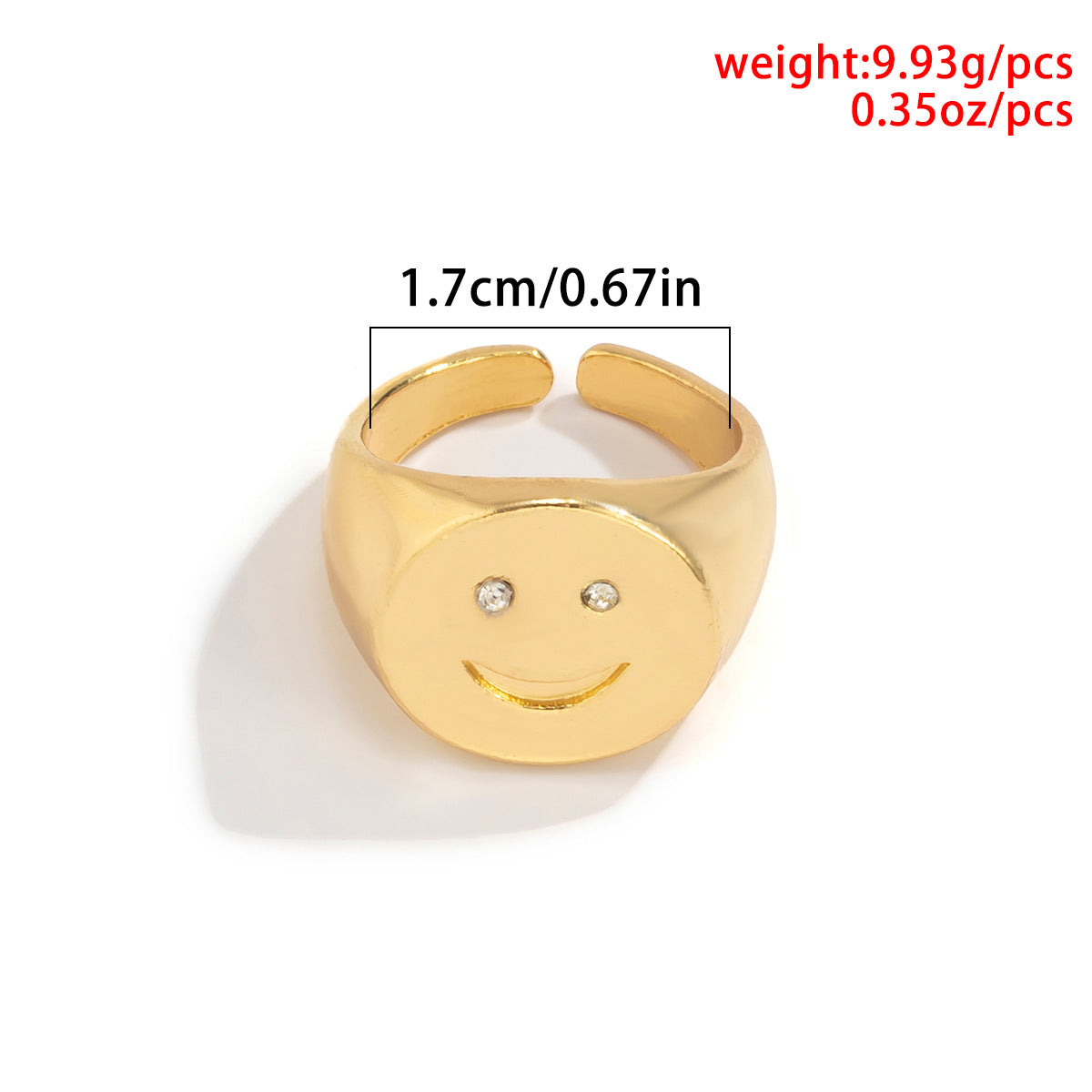 Planderful Oil Drop Ring For Women Versatile Geometric Metal Jewelry Statement Accessory