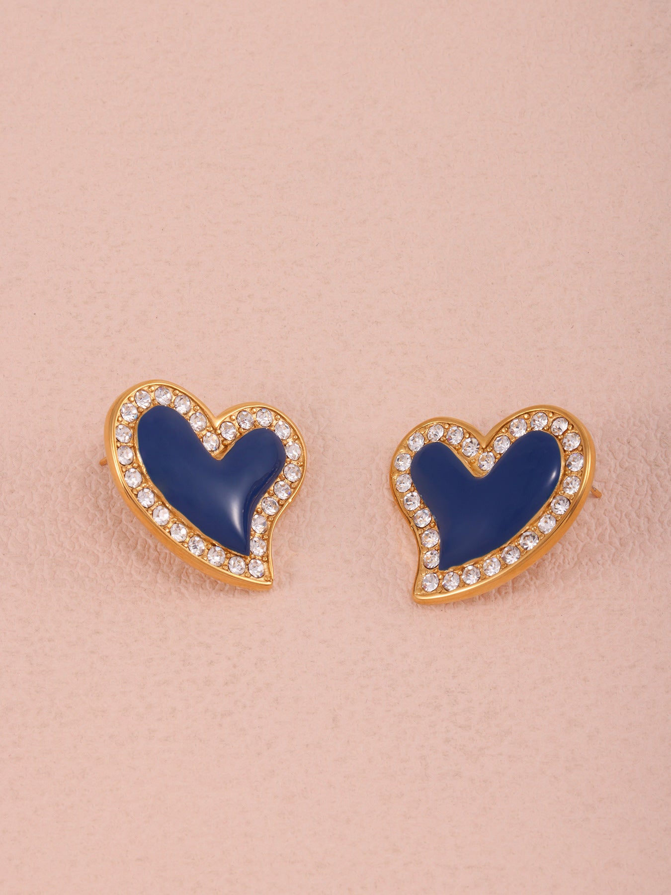 Planderful Heart Zircon Earrings For Women Luxury 18K Gold