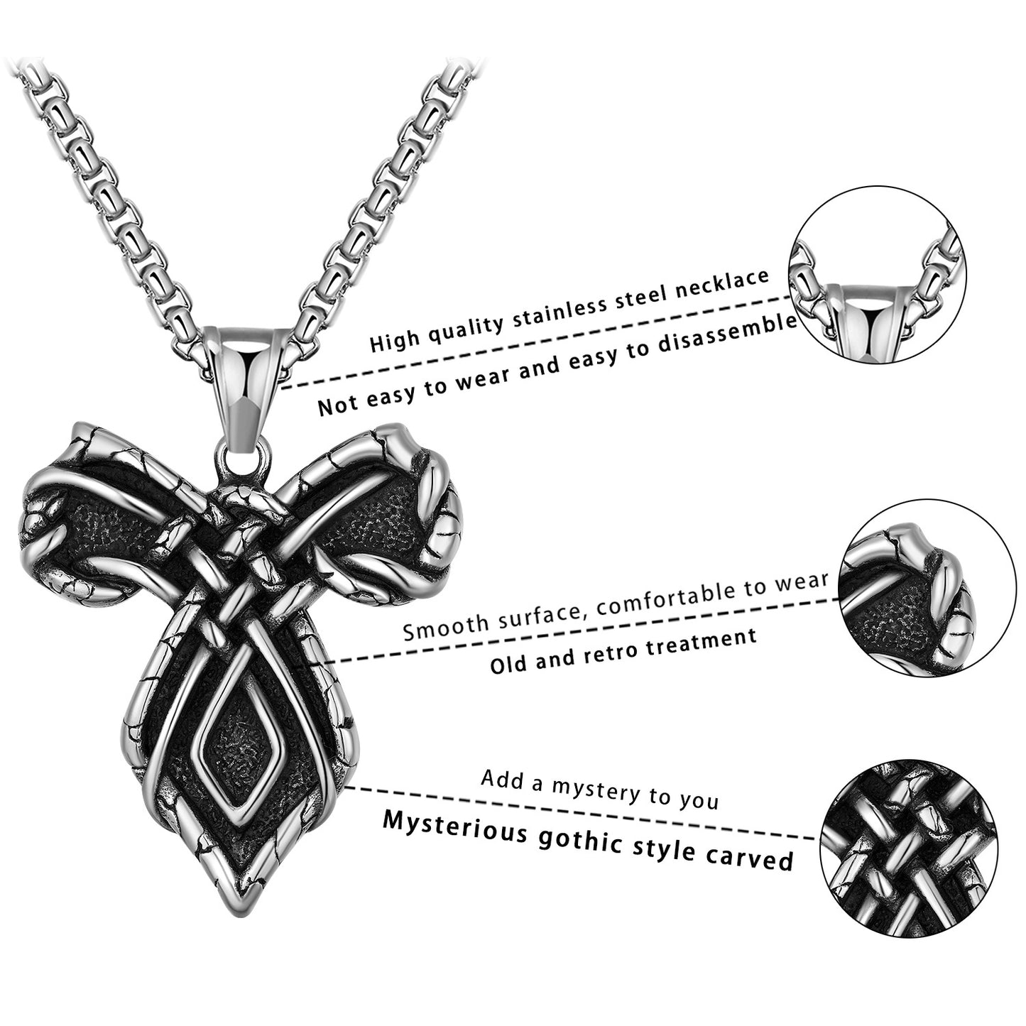Steel Necklace – Statement Long Men's Hip Hop Chain