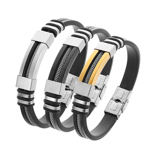 Titanium Bracelet for Men with Stylish Cross-Border Design