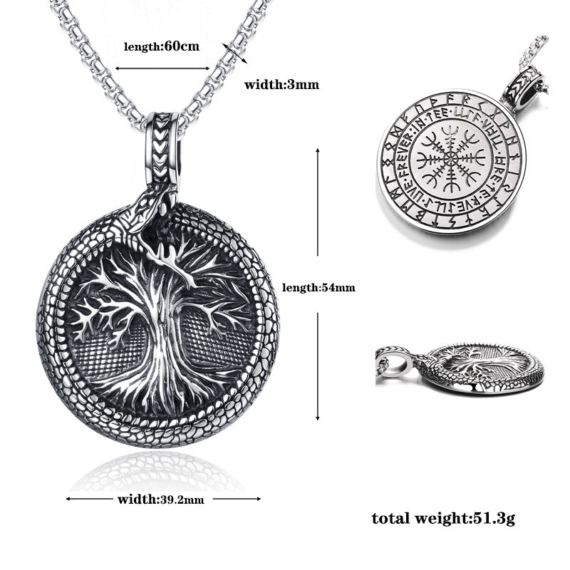 Stainless Steel Necklace – Elegant Tree Of Life Pendant