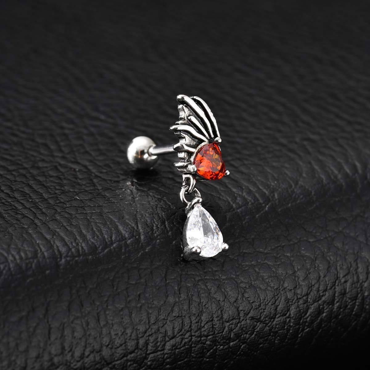 Stainless Steel Zircon Earrings