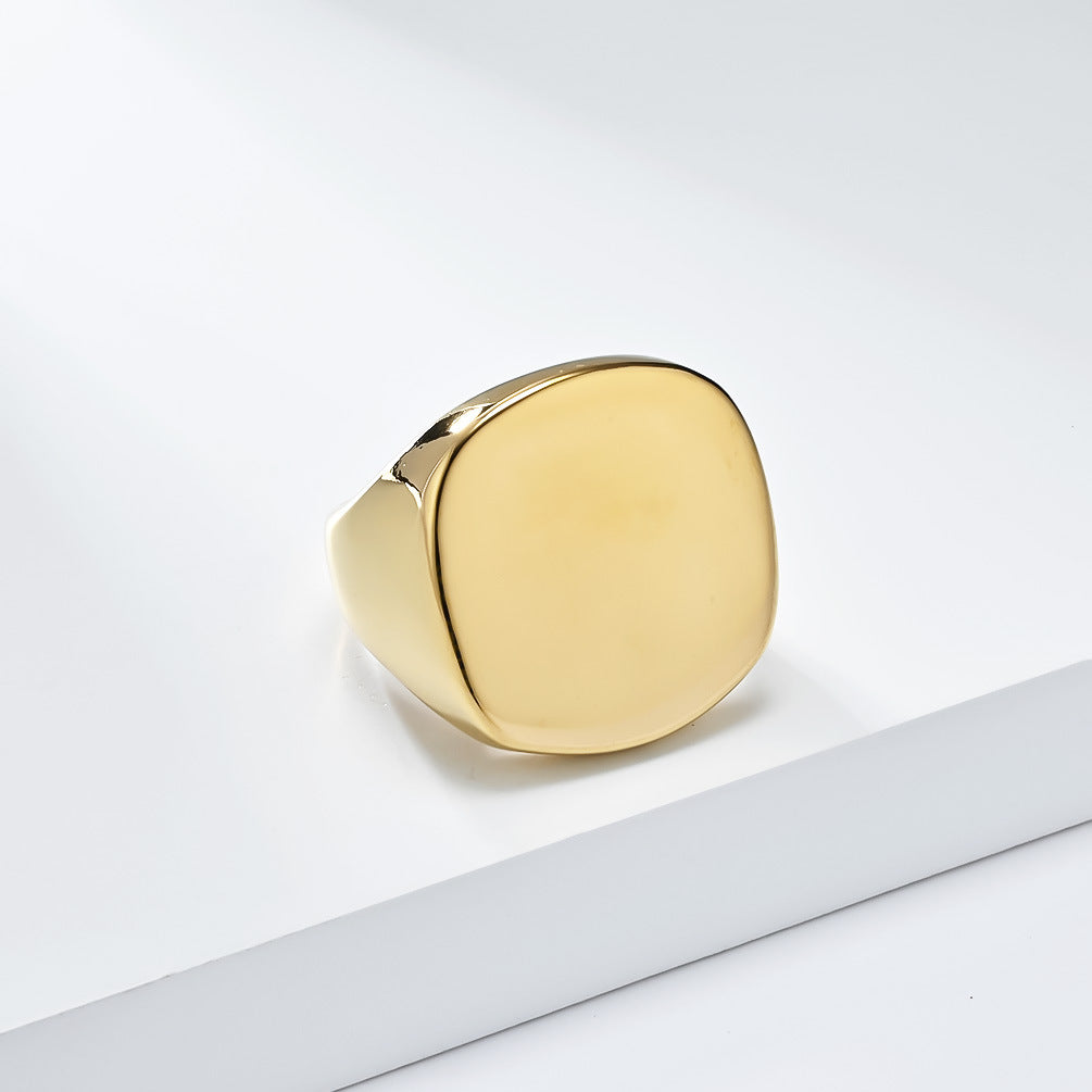 Cross-Border Cold Neutral Wind Titanium Steel Ring for Men