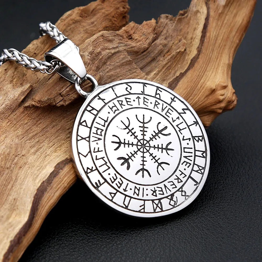 Vintage Tree of Life Viking Stainless Steel Men's Pendant Necklace