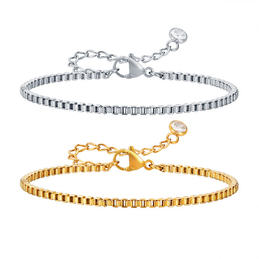 Bracelet Chain Stainless Steel Box Chain Women