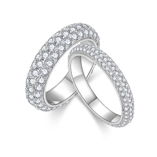 Cross-Border Independent Station Hot Sale Couple S925 Silver Ring