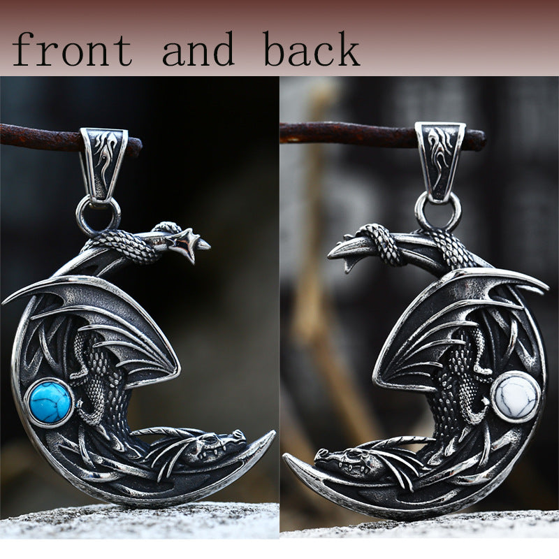 Stainless Steel Pendant – Pterosaur Satan Pendant. Necklace