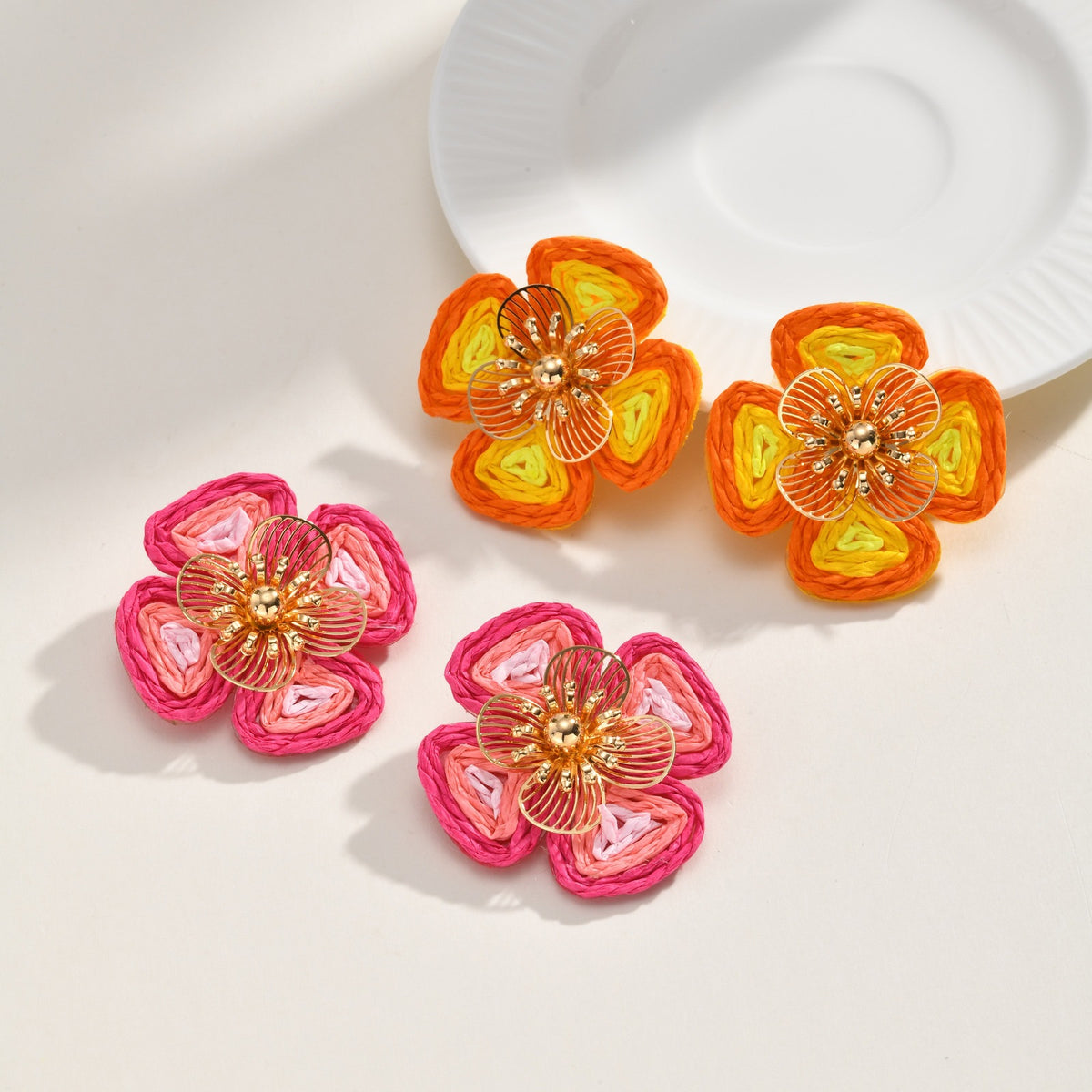 Floral Cat Earrings