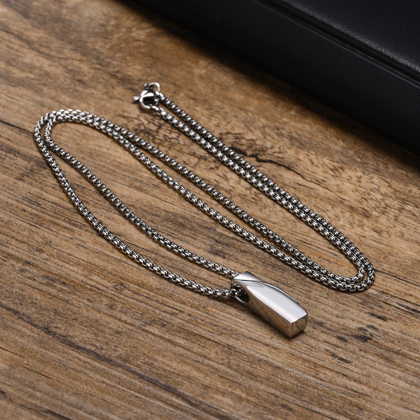 Jewelry Wholesale Stainless Steel Long Geometric Mobius Pendant Necklace Men's