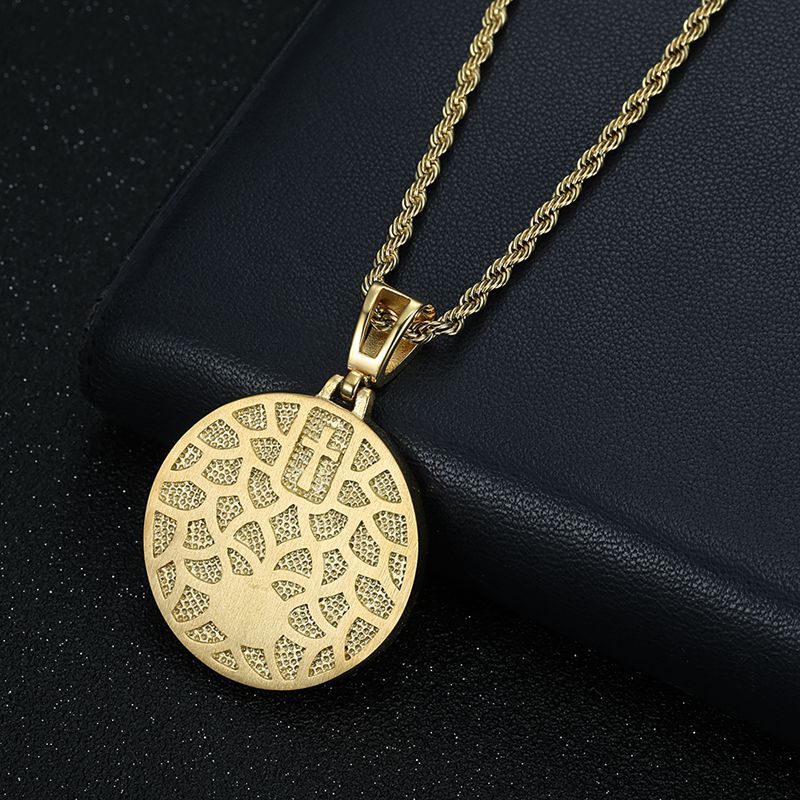 Rhinestone Necklace – Statement Hip Hop Jesus Pendant