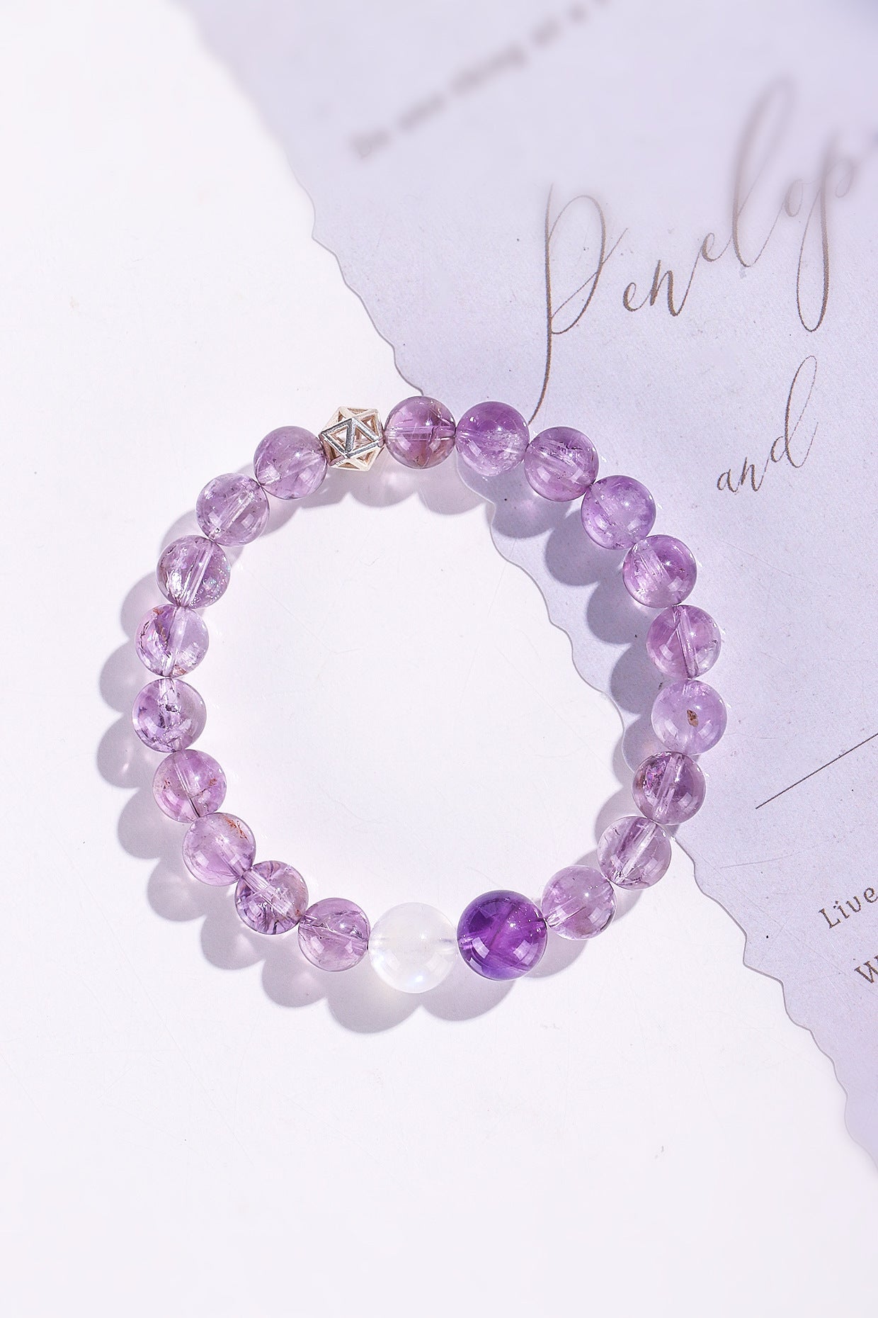 Planderful Fortune's Favor Double Circle Bracelet – Elegant Natural Crystal Design